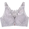 underwear women Front button rose bra Gather adjustment Underwireless underwear big size Plus size bra 95D ► Photo 2/6