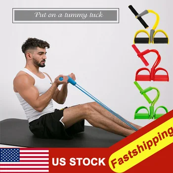 

Indoor Fitness Resistance Bands Exercise Equipment Elastic Sit Up Pull Rope Gym Workout Bands Sport 4 Tube Pedal Ankle
