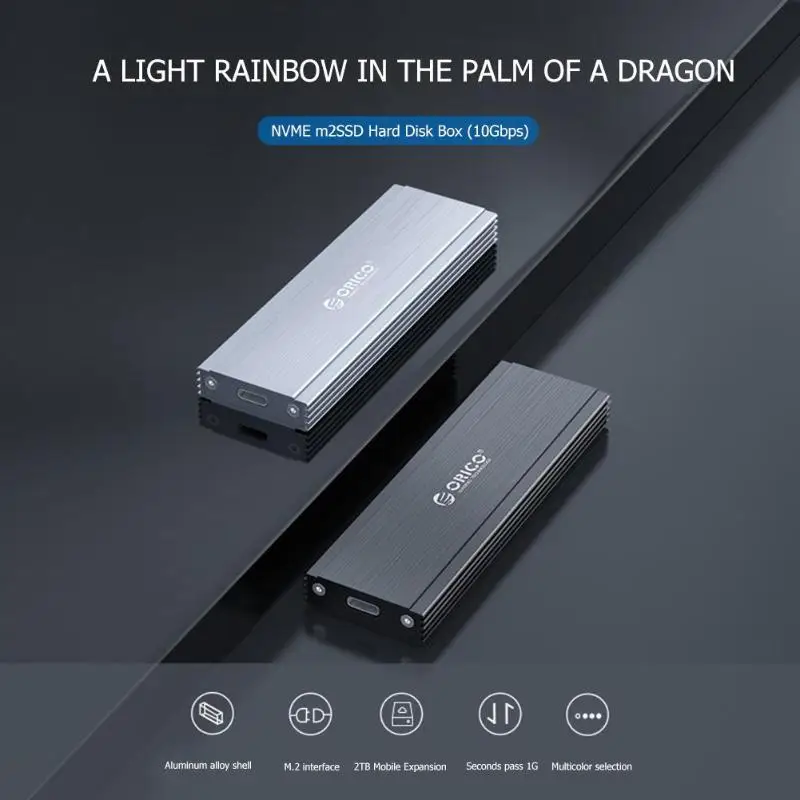 

ORICO M.2 NVME SSD Case USB3.1 Type-C Adapter nvme hdd External Enclosure Case Gen2 10Gbps PCIE to Type-C HDD Box