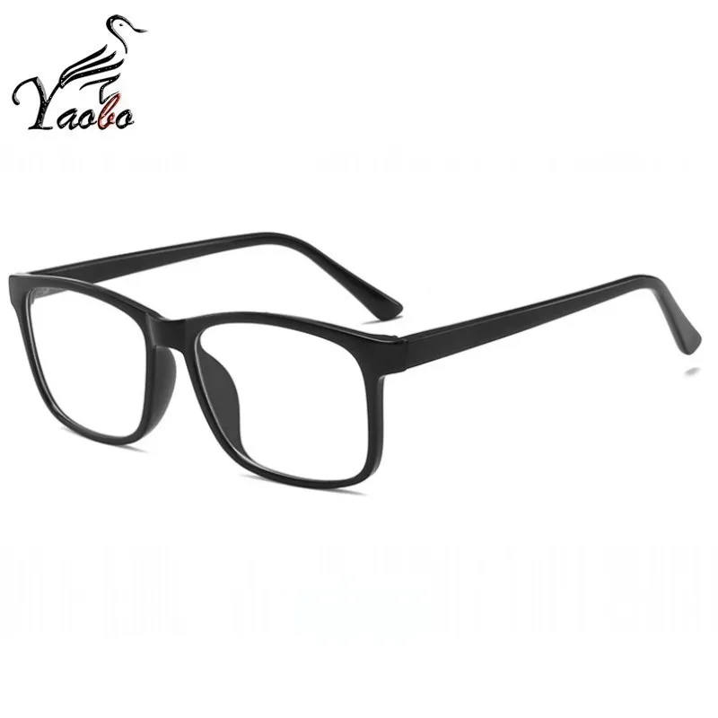 BRIGHT BLACK Классические ретро очки для близорукости, оправы для глаз для мужчин, матовые серые прямоугольные очки с прозрачными линзами, ацетатные мужские очки - Цвет оправы: BRIGHT BLACK