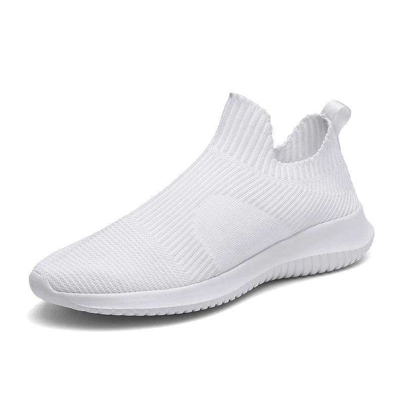 

Newbeads Men's Slip On Sock Walking Shoes Soft Sole Fly Woven Mesh Casual Shoes Lightweight and Breathable Non-slip Sneakers
