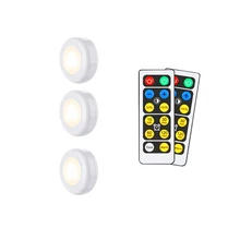 Беспроводной Диммируемый сенсорный датчик двойной цвет шкаф светильник светодиодный Ночные лампы Батарея мощность дистанционное управление подходит для кухни лестницы