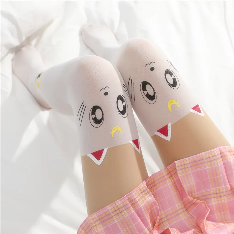 1 ζευγάρι σέξι κάλτσες με κουκούλα και ζεστές κάλτσες μέχρι το γόνατο για κορίτσια, γυναίκες, 2 μονόχρωμες_voghion.com