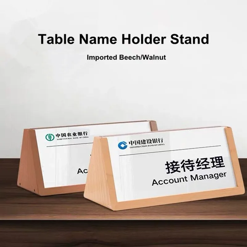 

Table Name Card Holders Stand Acrylic Sign Display Holder Badge Stand For Meeting Office