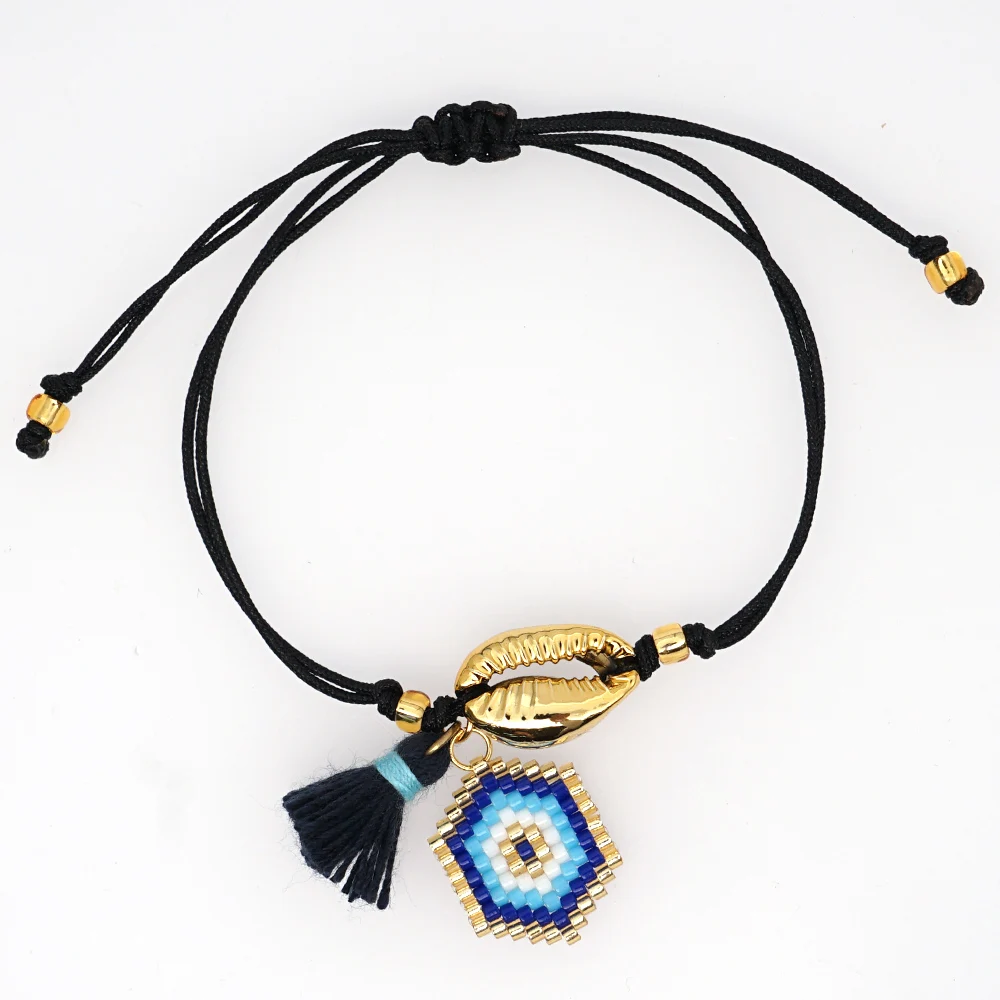 Go2boho браслет от сглаза MIYUKI, браслеты с подвесками для женщин, талисманы, турецкий глаз, Pulseira Mujer, ювелирные изделия дружбы, летний подарок
