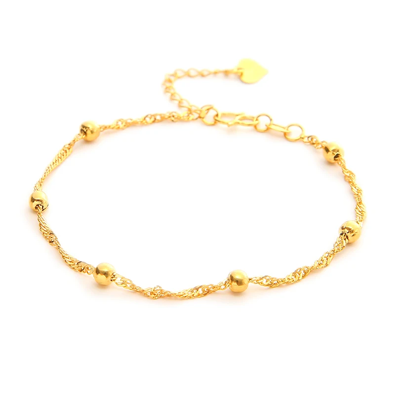 Fashion Copper Plated 24K Gold Chain Bracelet For Men Women Multi-style Twist Beads Chain Adjustable Bracelet Jewelry No Fade - Image 3