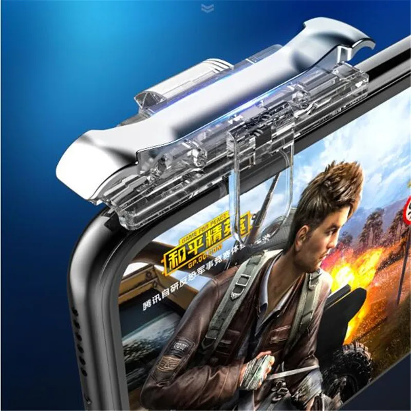 1 пара телефонных мобильных триггеров PUBG Кнопка огня ручка шутер контроллер pubg мобильная игра кнопка огня цель ключ для iPhone Android
