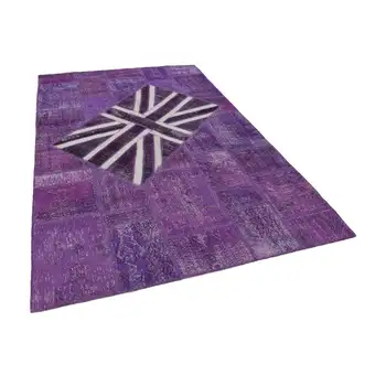 

201x303 Cm Uk Handmade Flag Patchwork Rug-7x10 Ft
