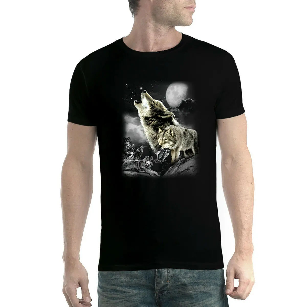 Wild Wolves Moon Мужская футболка S-3XL | одежда