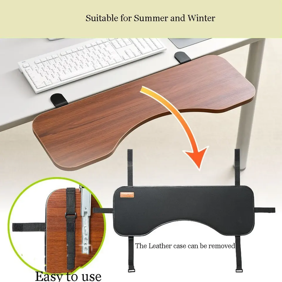 Fanshu Arm Rest Mouse Pad Ergonomic Desk Extender Clamp On