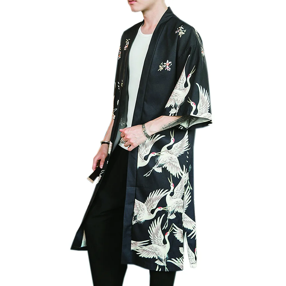 Shawari Kimono japonés Hombre Cardigan Yukata Hombre haori Samurai Disfraz  Ropa Hombre Kimono Ropa Streetwear : : Ropa, Zapatos y  Accesorios