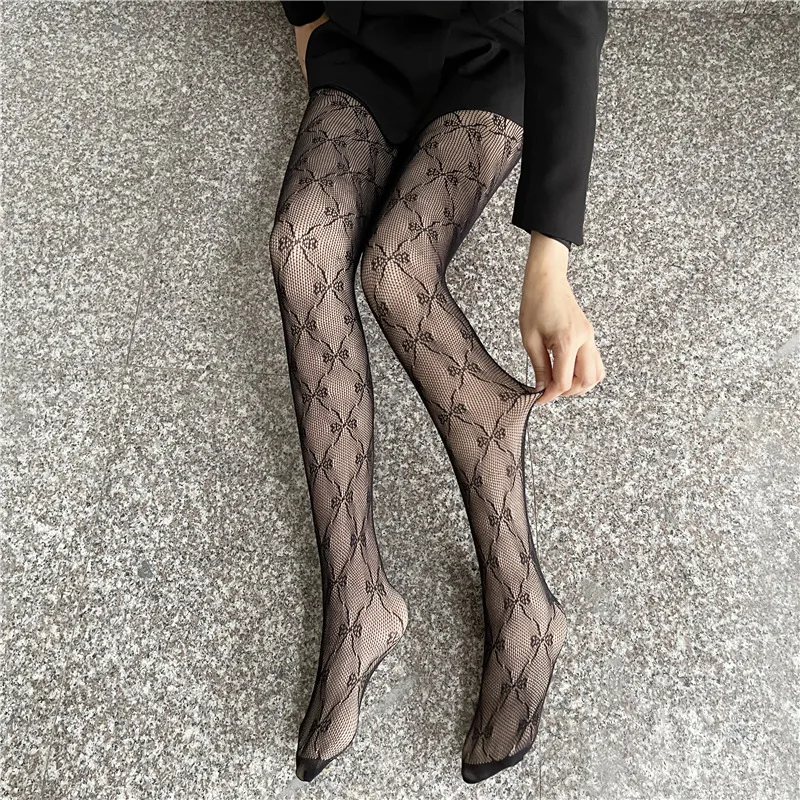 Warm Fleece Lined Tights Hollow Out 