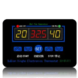 XH-W1411 220V Цифровой Контроль температуры; трех окон Дисплей мульти-Функция Контроль температуры переключатель