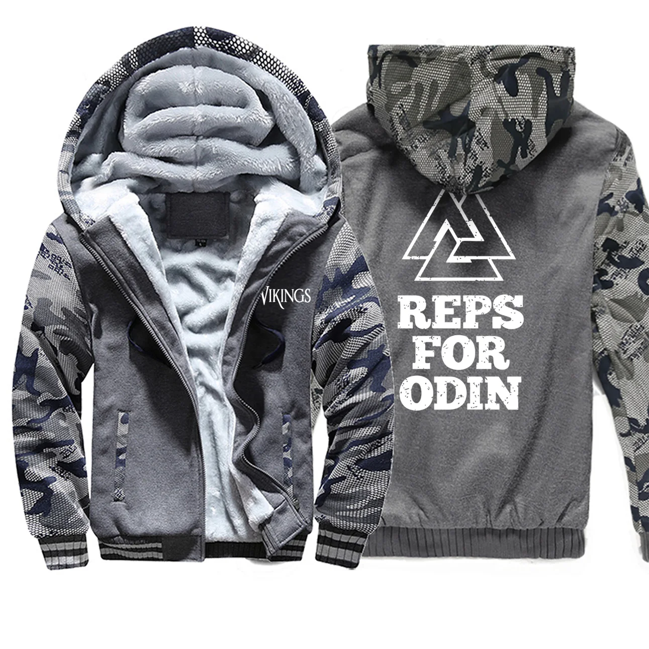 Dark Gray 5 Reps For Odin Vikings камуфляжные толстовки для мужчин Athelstan Sons Of Anarchy Gone To Valhalla спортивная одежда осень размера плюс флисовая уличная одежда - Цвет: Dark Gray 5