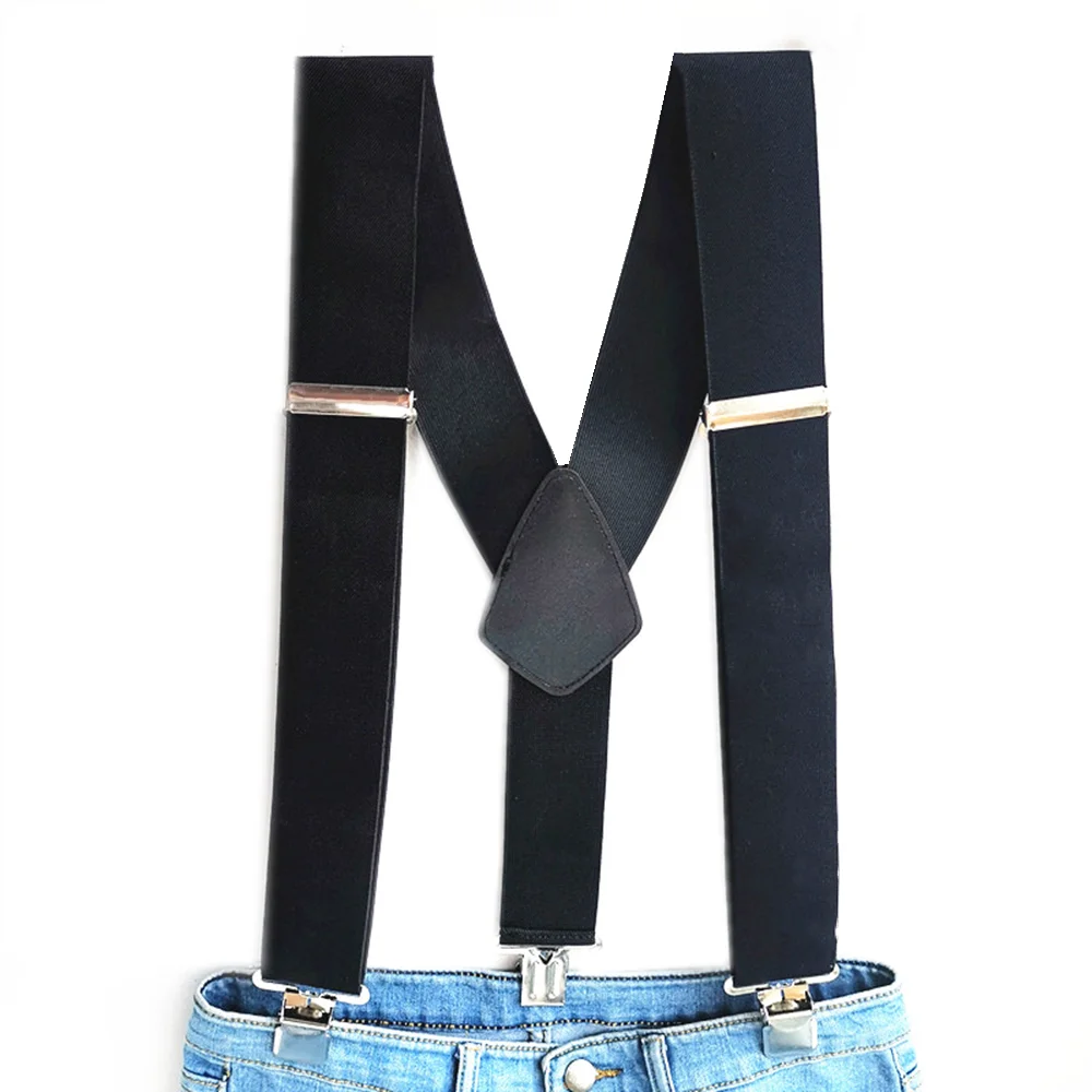Large Strong Clips on Men Suspenders Unisex Braces 50mm Wide