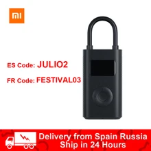 Портативный мини-насос Xiaomi Mijia, светодиодный умный цифровой датчик давления в шинах, электрический насос для велосипеда, мотоцикла, автомобиля, футбола Портативный мини-насос Xiaomi Mijia, светодиодный умный цифровой датчик давления в шинах, электрический насос для велосипеда, мотоцикла, автомобиля, футбола