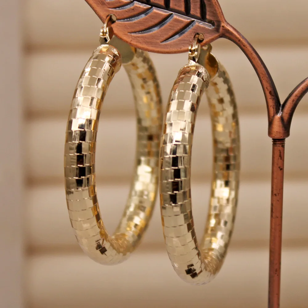 Classic Trendy Eardrop Round Gold Earring Hoop Earrings For Women Girls Fashion Jewelry Accessories Wedding Party Daily Gift | Украшения и