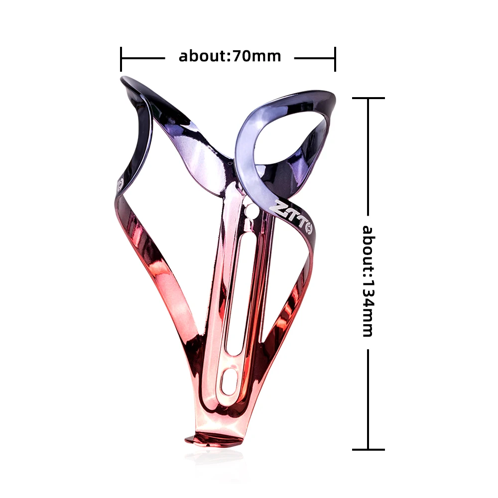 ZTTO MTB Bike Colorful Bottle Cage Bicycle Aluminum Water Bottle Holder Ultralight Plating Metal Light Cycling Accessories