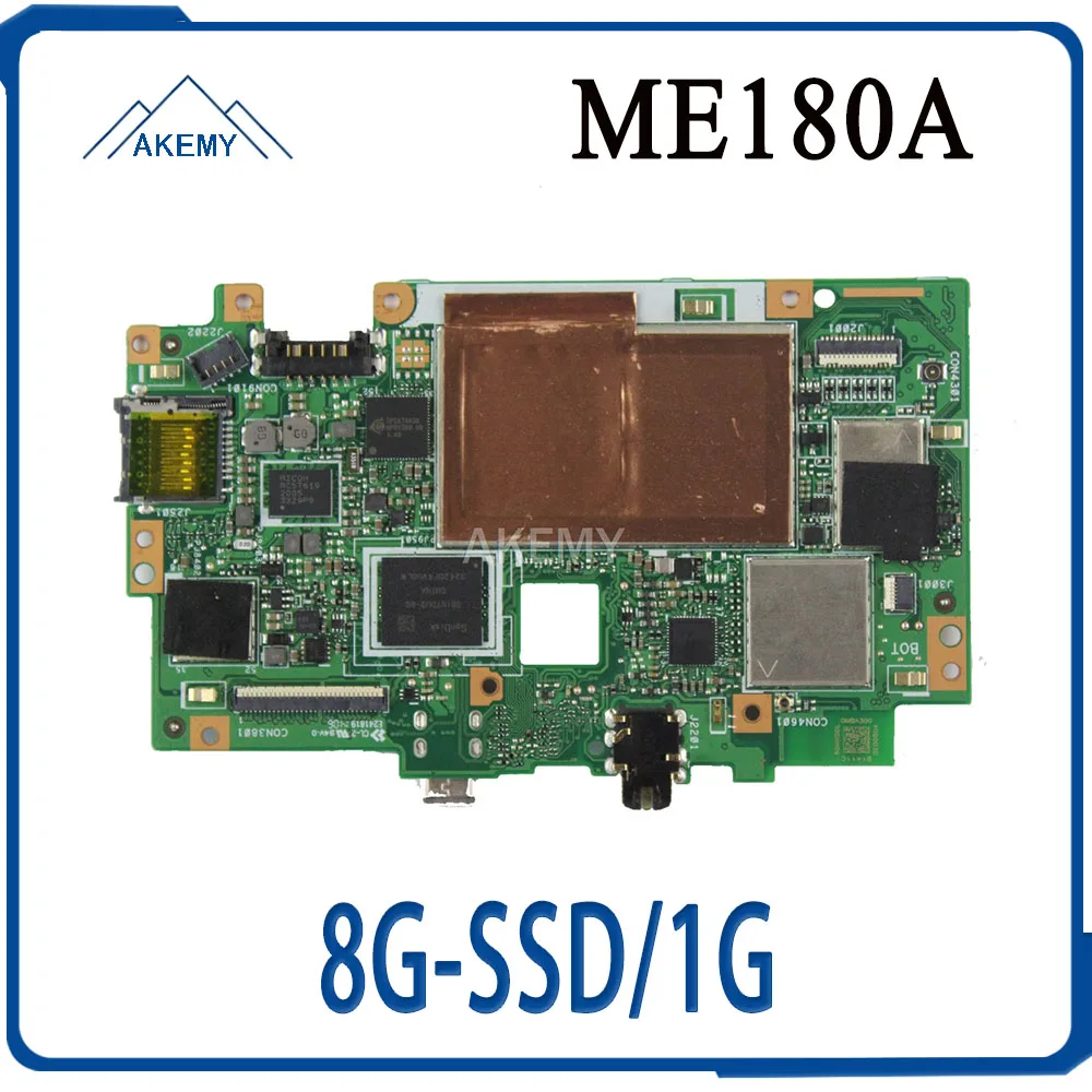 Akemy For Asus MeMO Pad HD 8 ME180A ME180 Tablets motherboard Mainboard logic boardK00L 100% TESED OK W/ 8G-SSD/1G/qc1.6 | Компьютеры и
