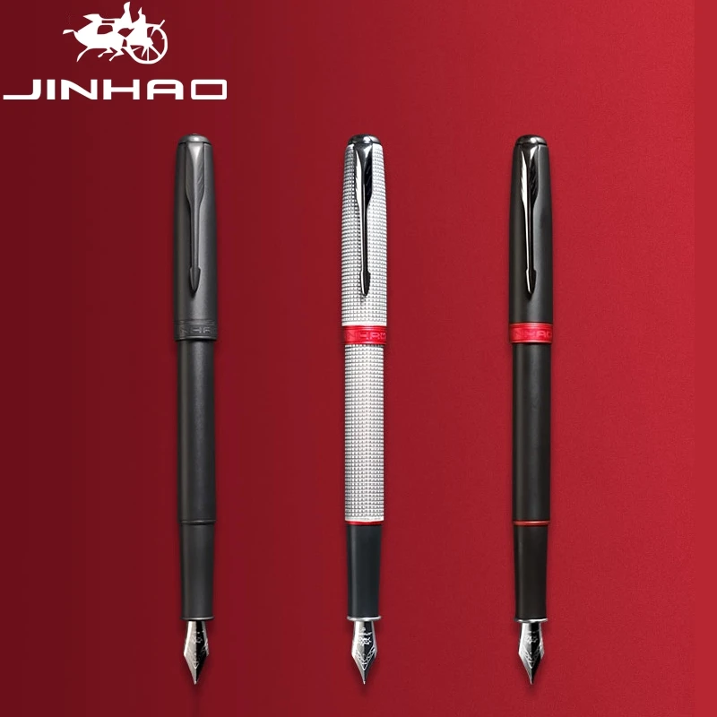 Перьевая ручка Jinhao медный бочонок красного и черного цвета зажим для стрел с
