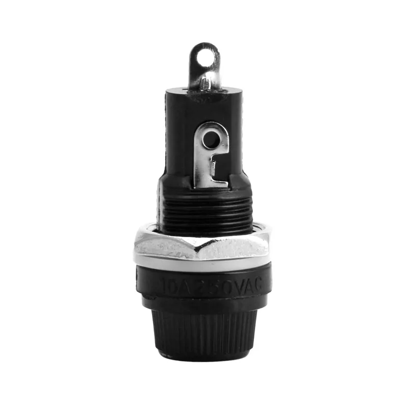 

Panel Mount Screw Cap Fuse Holder Chassis For 5x20mm Glass Tube Fuse Case New