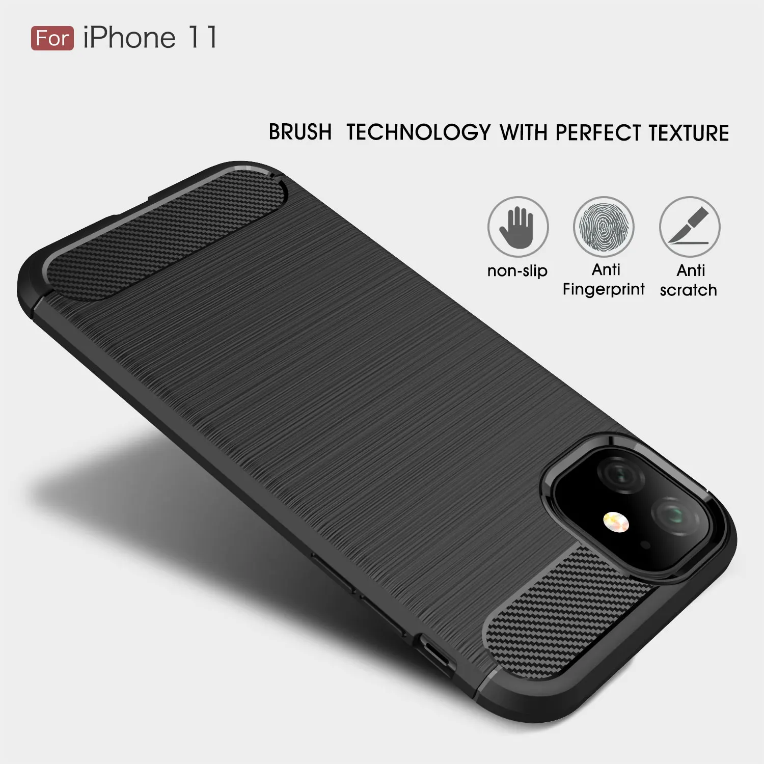 Чехол для телефона Apple Iphone 11 Pro Max Carbon Fiber TPU силиконовый чехол для телефона