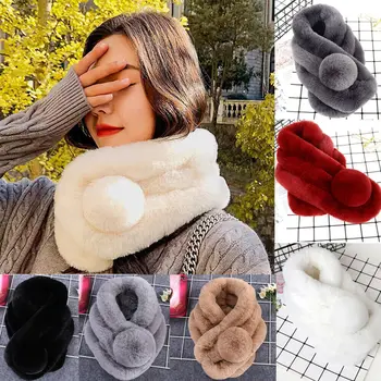 

Hirigin Winter Women Ladies Soft Faux Fur Scarves Neck Long Warmer Wrap Collar Shawl Stole