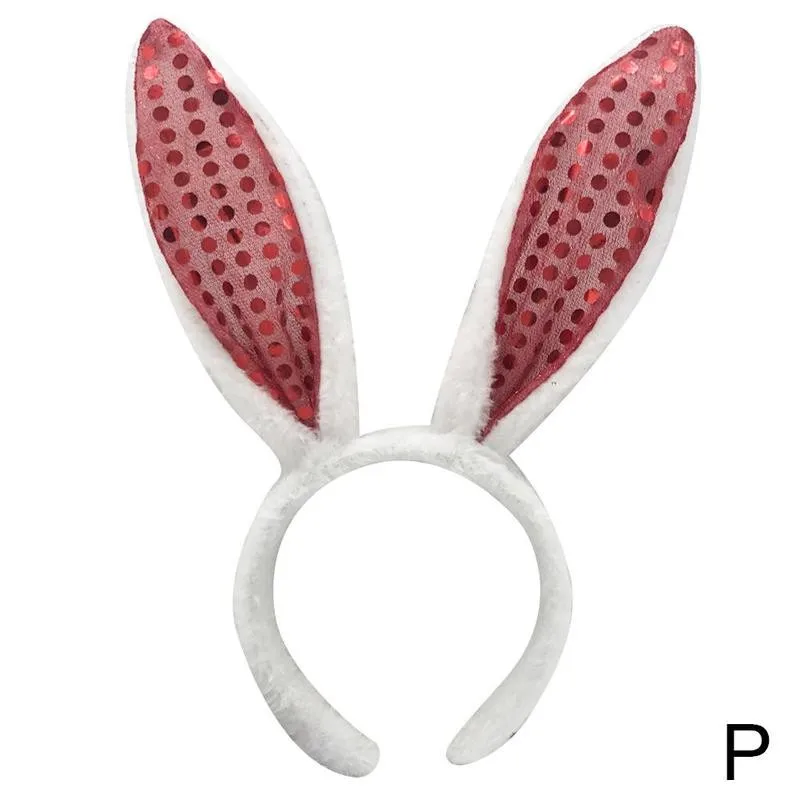 white hair clips Cute Easter Adult Kids Cute Rabbit Ear Headband Prop Plush Hairband Dress Costume Bunny Ear Hairband Party Decorations For Home vintage hair clips