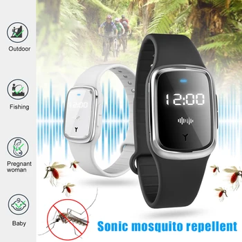

Mini Ultrasonic Anti Mosquito Insect Pest Bugs Repellent Repeller Wrist Bracelet Outdoor ND998