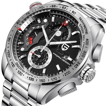 

PAGANI Men luxury Quartz Chronograph Sport watches Male watch full stainless steel 30M waterproof Man Clock relogio masculino