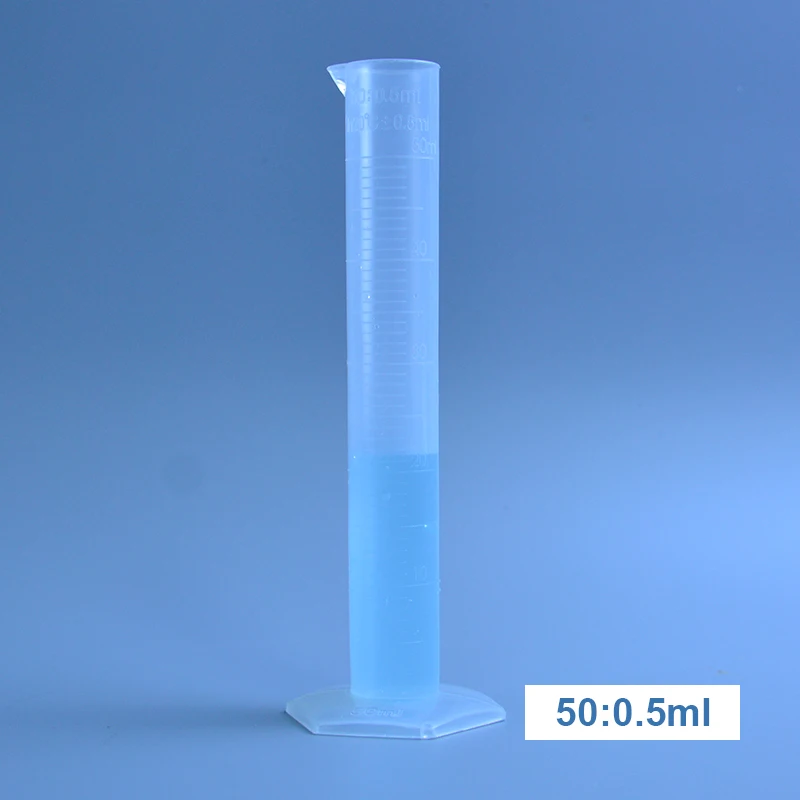 5 Pack Plastic Measuring Cylinder Graduated Cylinder 10ml 25ml 50ml 250ml 500ml,Lab Test Tube