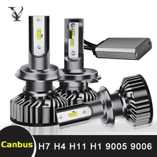 Super Bright H7 Mini Led Headlight Bulbs H4 H1 H11 H8 H9 9005 HB3 H10 9006 HB4 9012 HIR2 Hi-Lo Beam Auto Headlamp Light Canbus