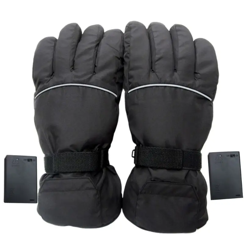 Winter Men Women Electric Heated Gloves Battery Powered Waterproof Thermal Motorcycle Snow Ski Riding Sport Mittens Warmer