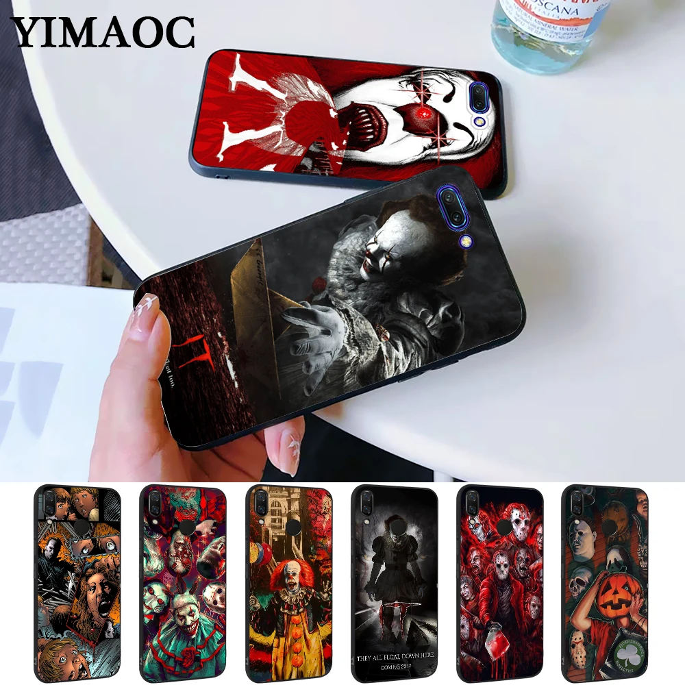 

Pennywise The Clown Horror Coque Silicone Case for Huawei honor 6A 7A Pro 7X 8 Lite 8X 8C 9 Note 10 View 20 9X