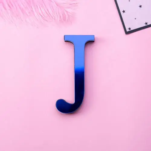 J Горячая Распродажа, A-Z для защиты окружающей среды, акриловые зеркальные наклейки на стену, декоративные наклейки для дома, акриловая Кофейня - Цвет: J