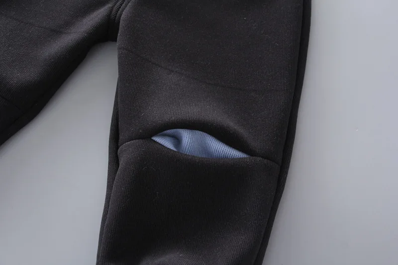 Комплект зимней одежды для мальчиков и девочек 0-4 лет, Повседневный теплый милый детский костюм с мультипликационным принтом, детская одежда, толстовка+ штаны, 2 предмета