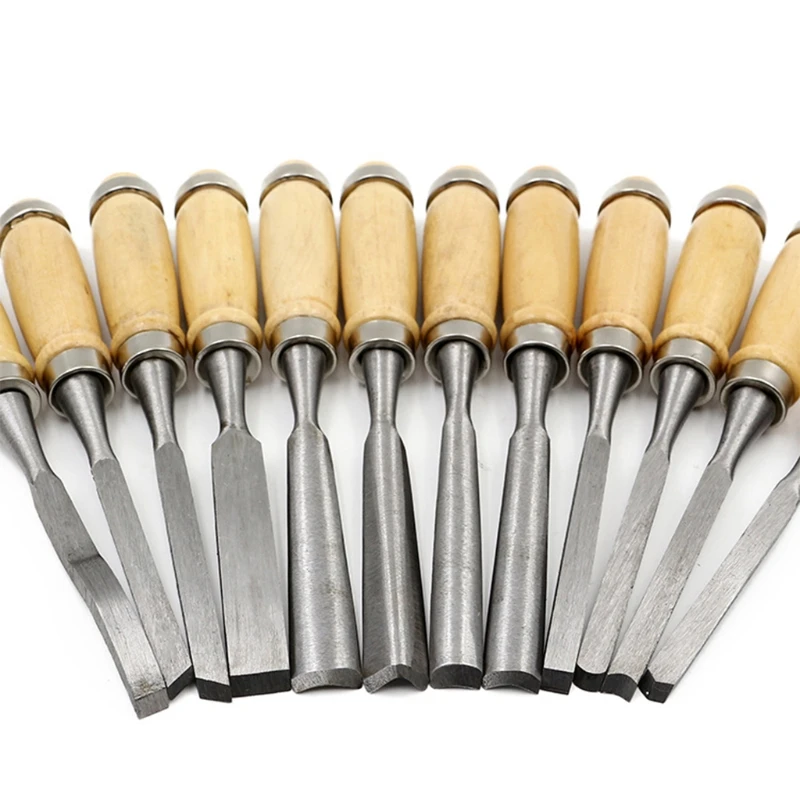 

Wood Carving Chisel Set 12Pcs Sharp Woodworking Tool with File and Carrying Case 6XDD