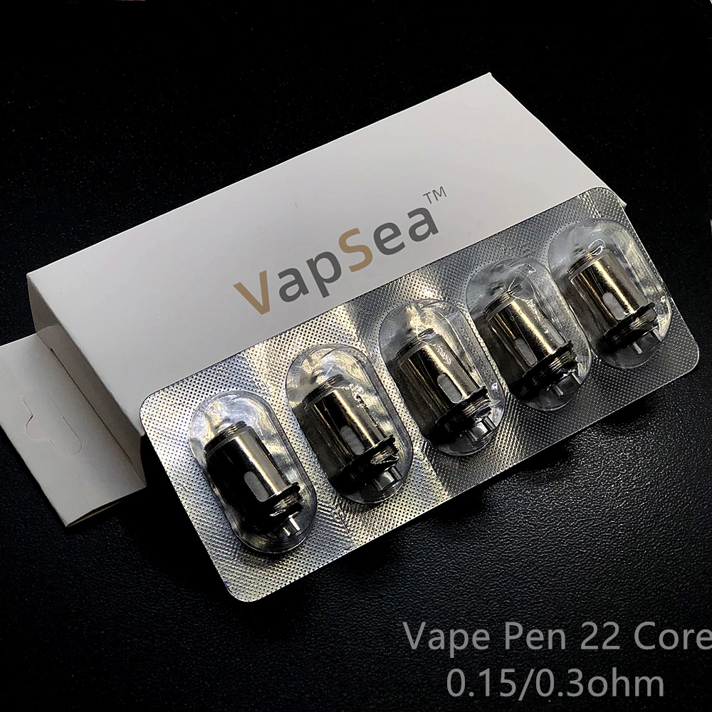 

5pcs/Pack Coils Replacement Coil 0.15/0.3ohm Ni80 Core For Vape Pen 22 Coil Atomizer Head Vape Coil