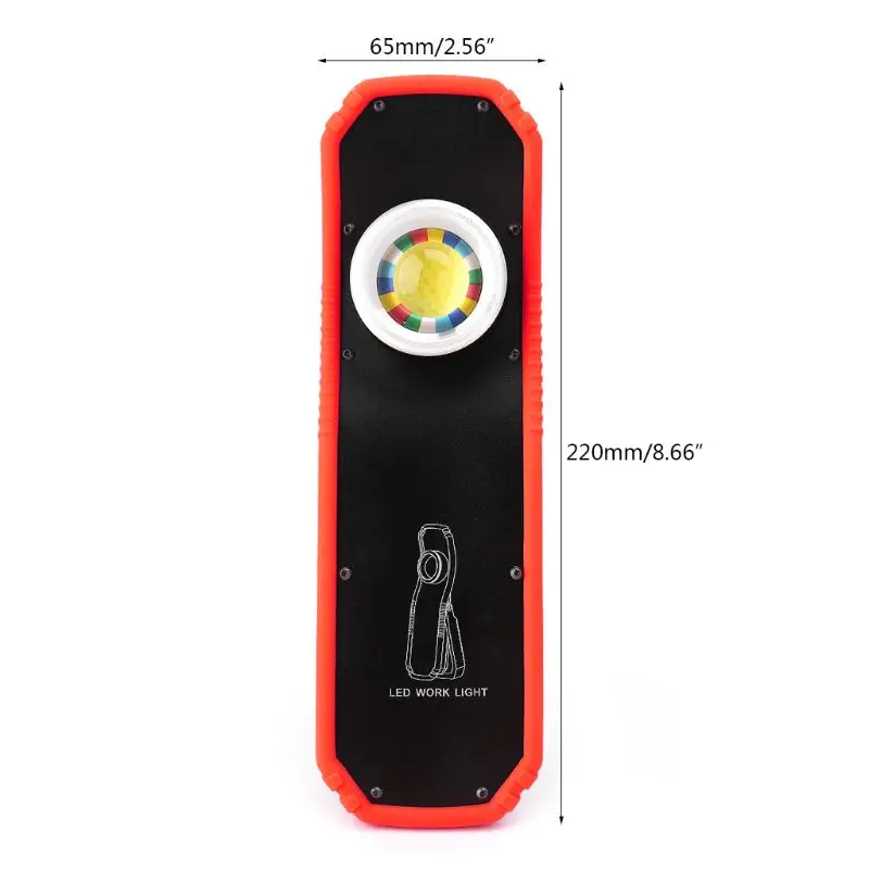 60W Portable LED Work Light Magnetic COB Flashlight Torch With Hanging Hook For Repair Outdoor Camping