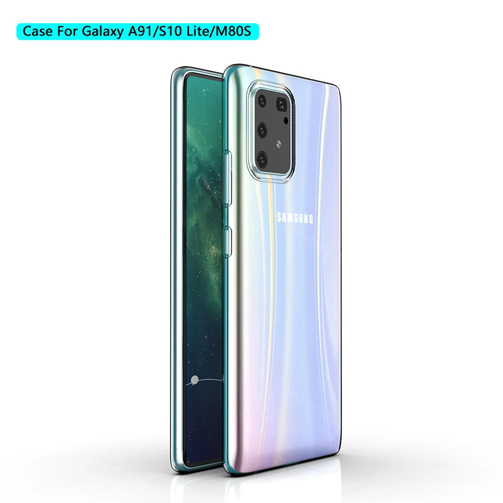 Чехол для Samsung Galaxy S10 Lite TPU силиконовый прозрачный чехол Бампер Мягкий прозрачная