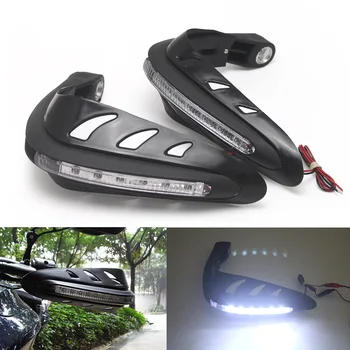 

1 Pair Universal Motorcycle Handguards Motocross Hand Guards One Set Combination Handlebar Protector With LED Turn Signals Light