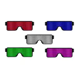 8 режимов быстрая вспышка светодиодные очки для вечеринок USB зарядка светящиеся очки товары для рождественской вечеринки освещение