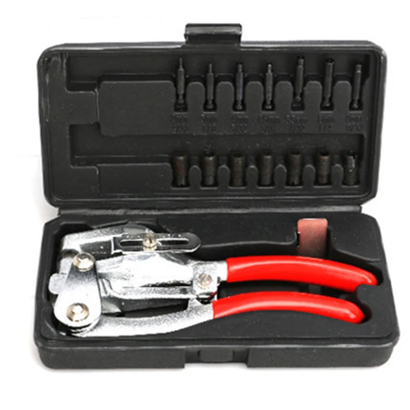 

16 pCS Hole Pliers Tool Stainless Steel Copper Aluminum Sheet Metal Leather Plastic Manual Punches 22*11*5cm