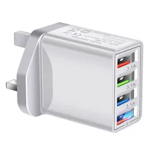 4 Port Schnelle Quick Charge QC 3,0 USB Hub Ladegerät 3,1 A Power Adapter UK Stecker #40