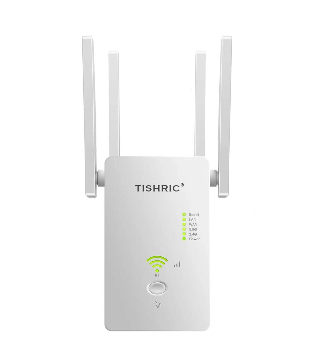 TISHRIC Router Wifi Repeater 1200M Dual Band 5GHz Wireless Wifi Repeater Network Wi fi Extender Signal Amplifier Gigabit Router