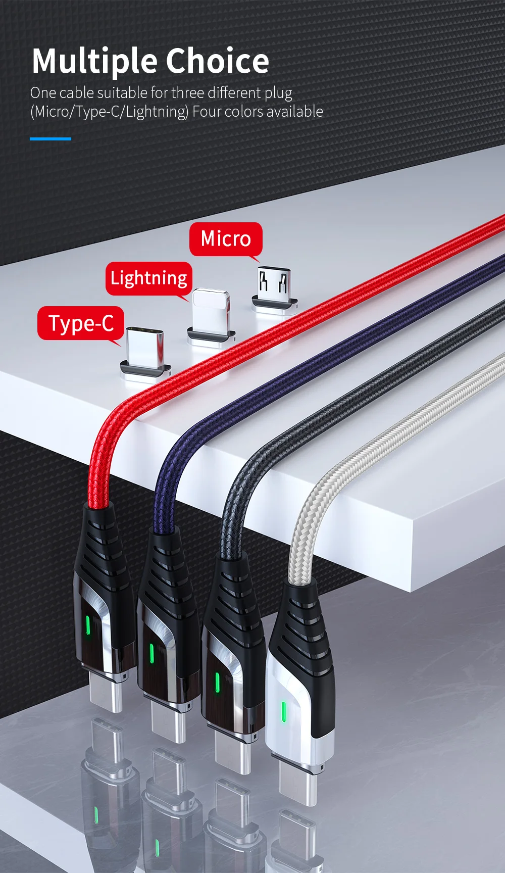 Essager Магнитный Зарядное устройство Micro USB кабель провод для быстрого заряда шнур USB микромагнит мобильного телефона Кабели для Iphone для samsung