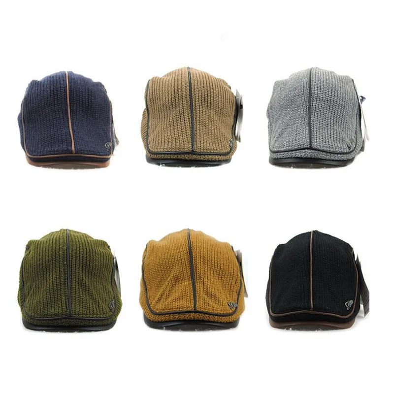 Хит, высококачественный брендовый вязаный берет, Casquette Homme, кожаная плоская кепка для мужчин, Boina Hombre, козырек, шапка, Planas Snapback Hat