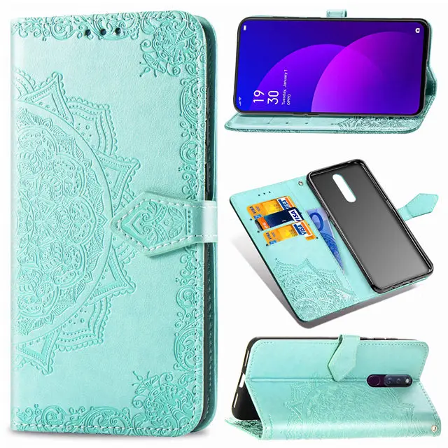 Кожаный чехол-книжка чехол для Oppo F5 F7 F9 F11 Pro A1 A1K A11X A3 A3S AX5 AX5S AX7 A7X A73 A75 A77 A83 A5 A7 A9 с тиснением и изображением бумажник чехол