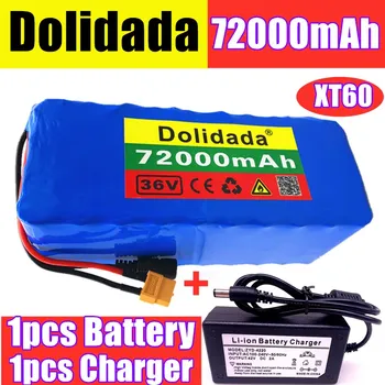 

XT60 interface 36V battery 10S4P 48Ah battery pack 1000W high power battery 42V48000mAh Ebike electric bike BMS + 42v charger