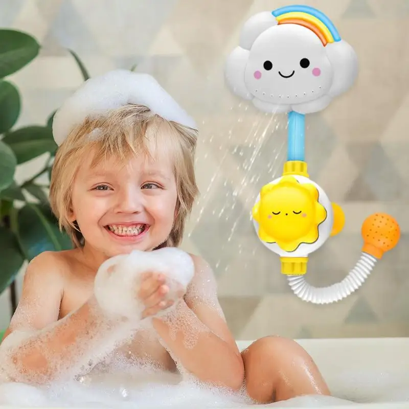 Детская водяная игрушка для ванны, игрушка в форме облака, ручные аксессуары для ванной комнаты, мощная присоска, крепкая фиксация и долговечность